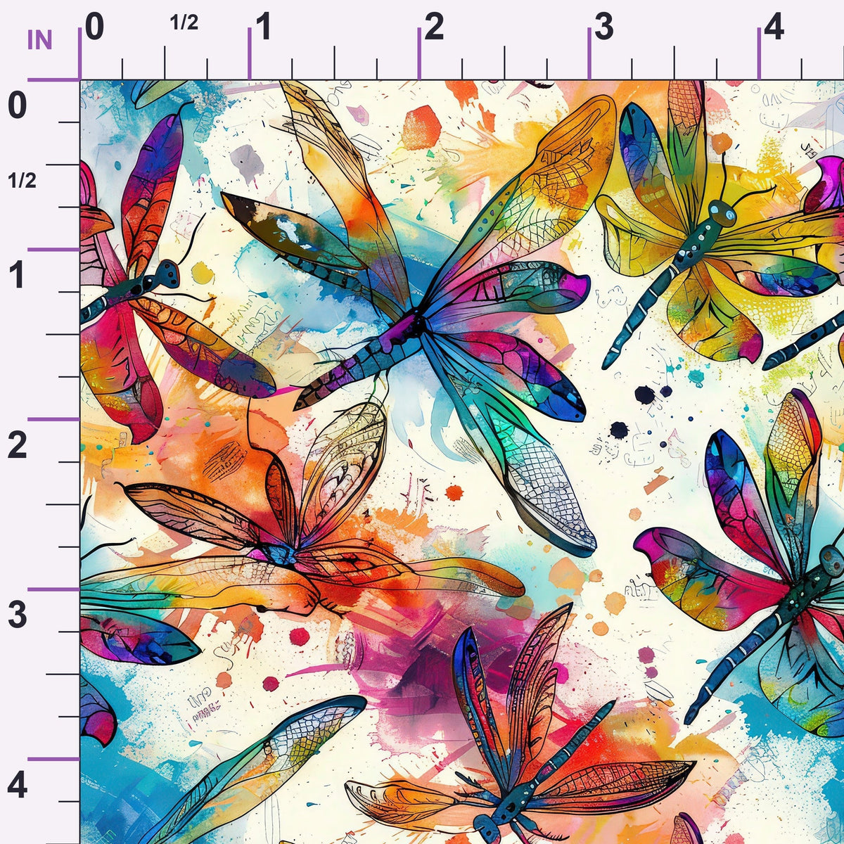 Watercolor Wings Pattern 1 Minky Fabric