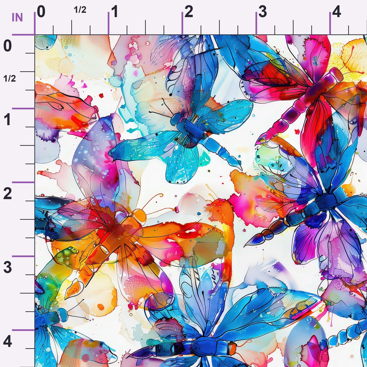 Watercolor Wings Pattern 11 Minky Fabric