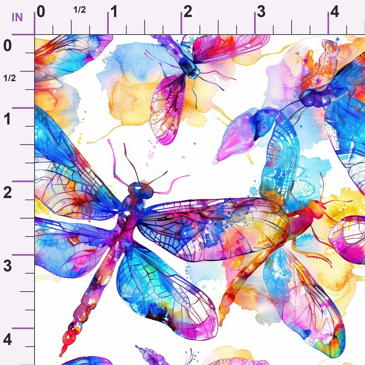 Watercolor Wings Pattern 4 Minky Fabric