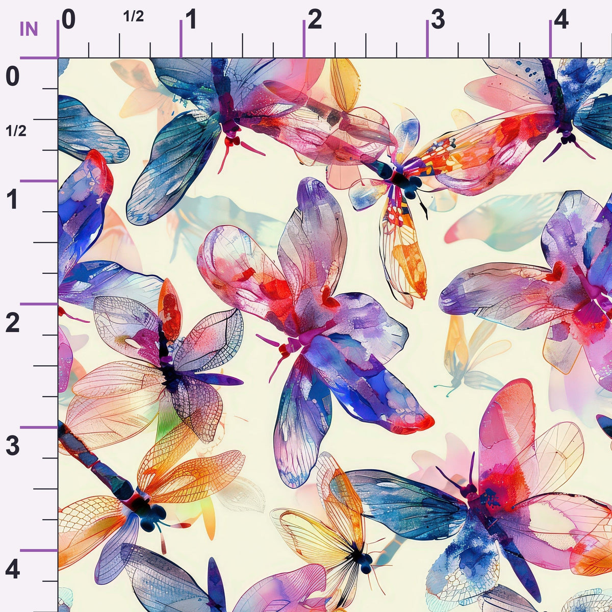 Watercolor Wings Pattern 6 Minky Fabric