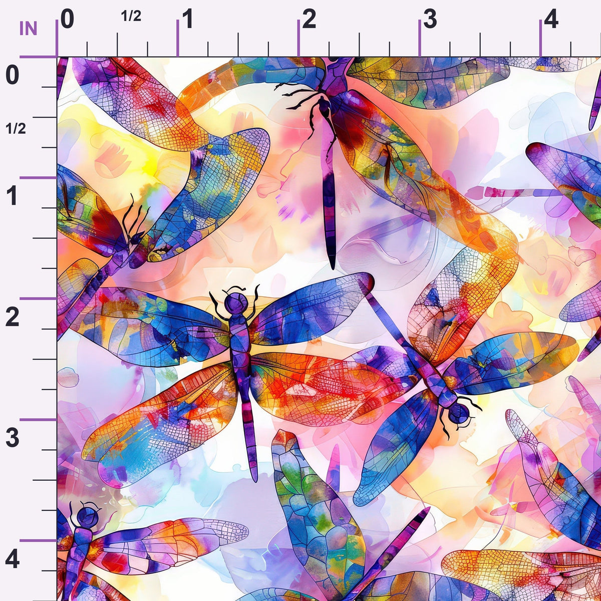 Watercolor Wings Pattern 7 Minky Fabric