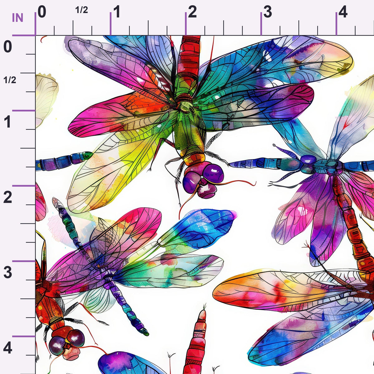 Watercolor Wings Pattern 9 Minky Fabric
