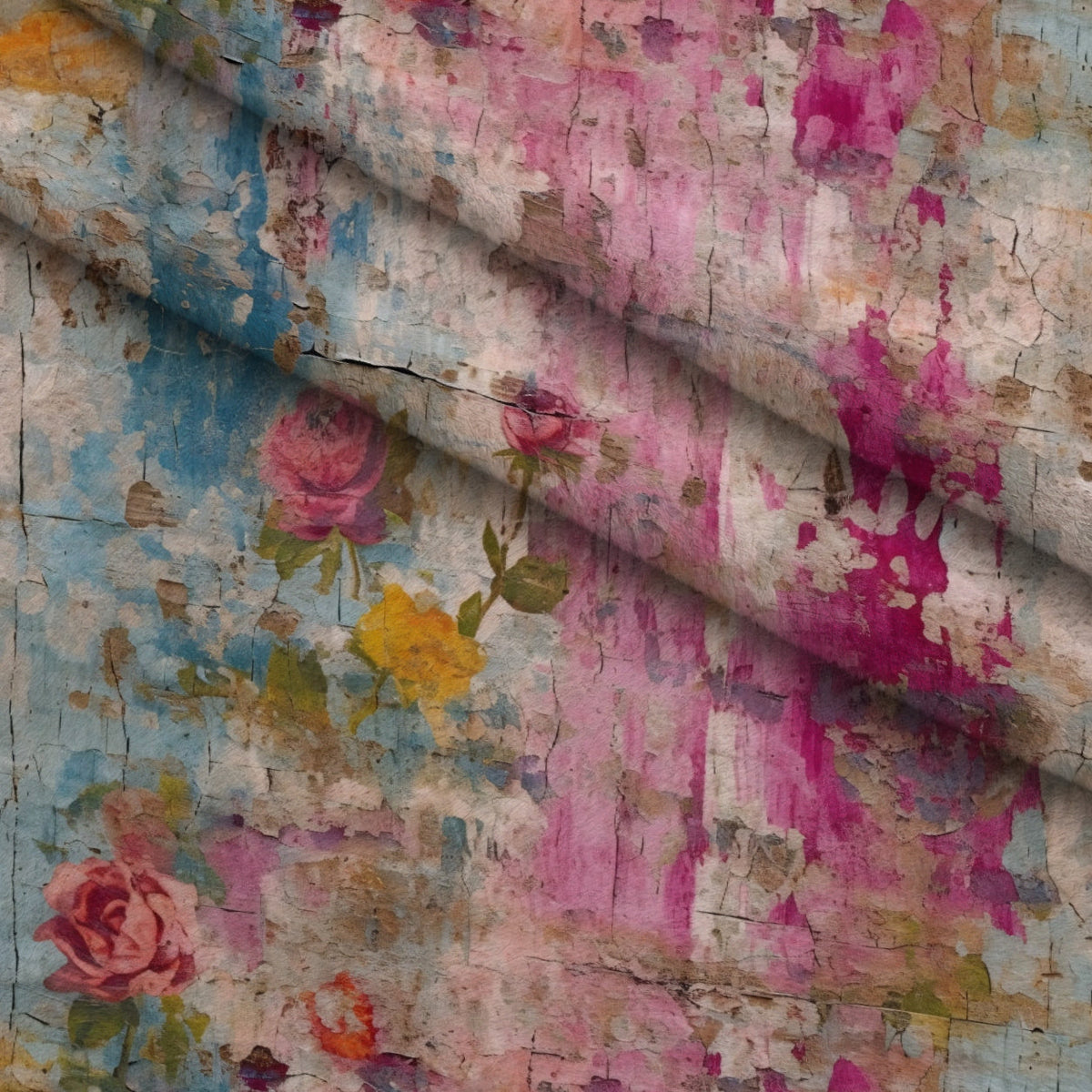 Weathered Blooms Pattern 1 Minky Fabric