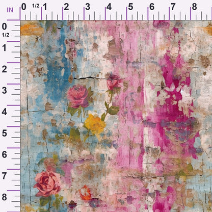 Weathered Blooms Pattern 1 Minky Fabric