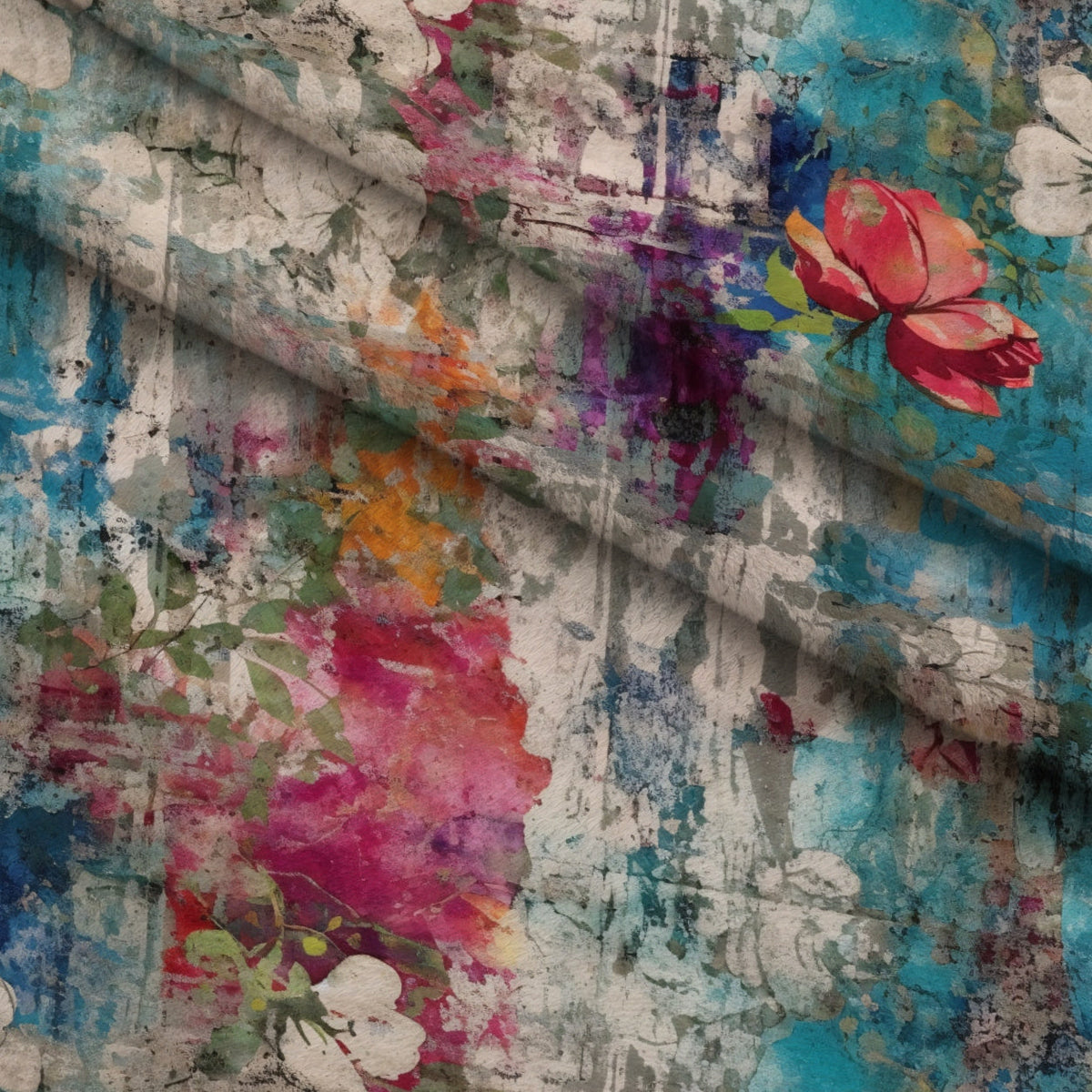 Weathered Blooms Pattern 10 Minky Fabric