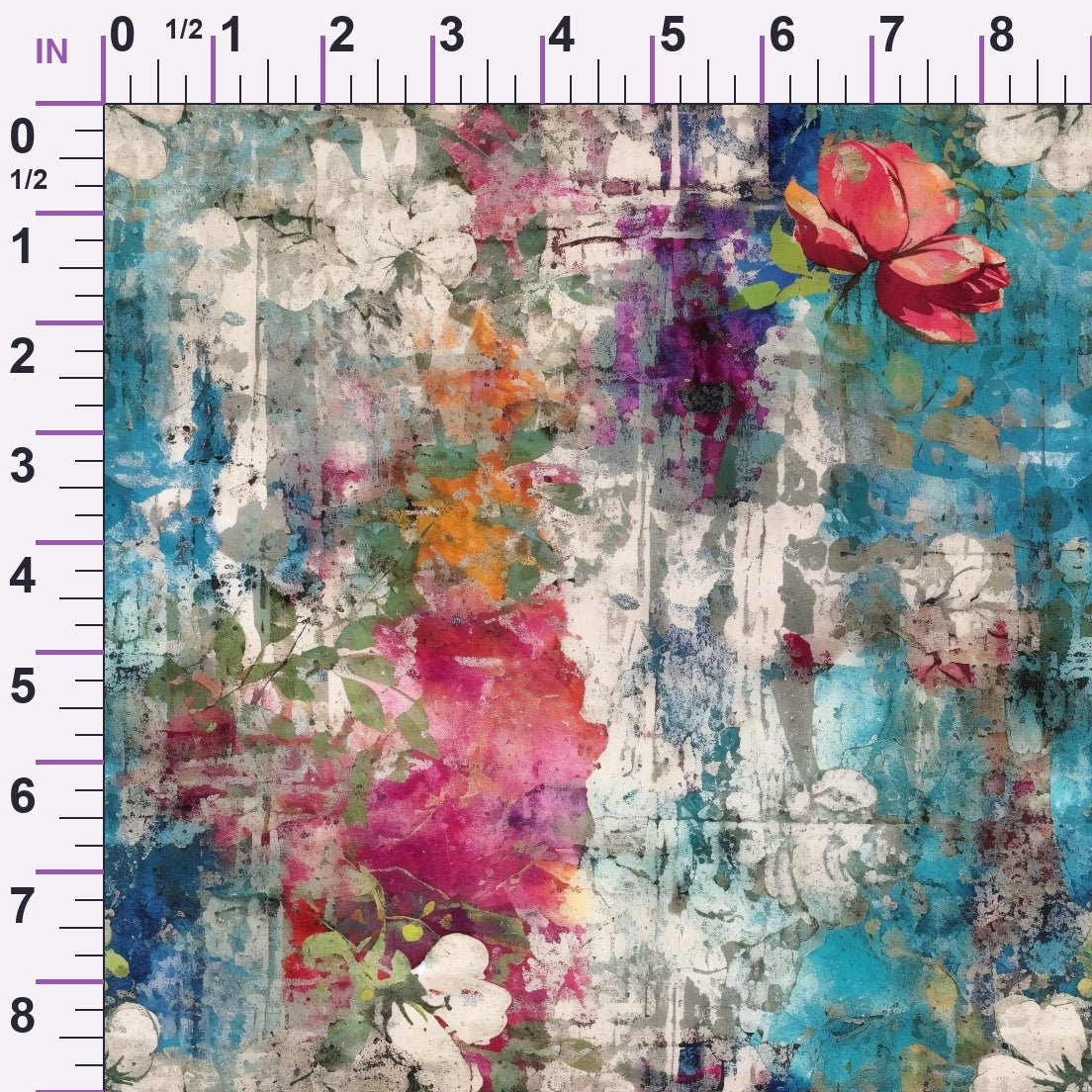 Weathered Blooms Pattern 10 Minky Fabric
