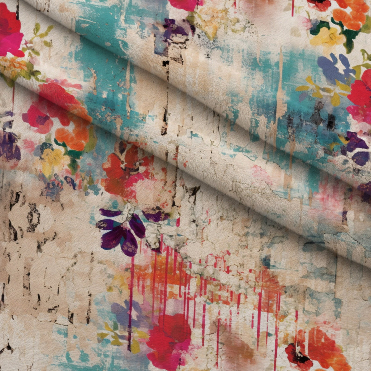 Weathered Blooms Pattern 19 Minky Fabric