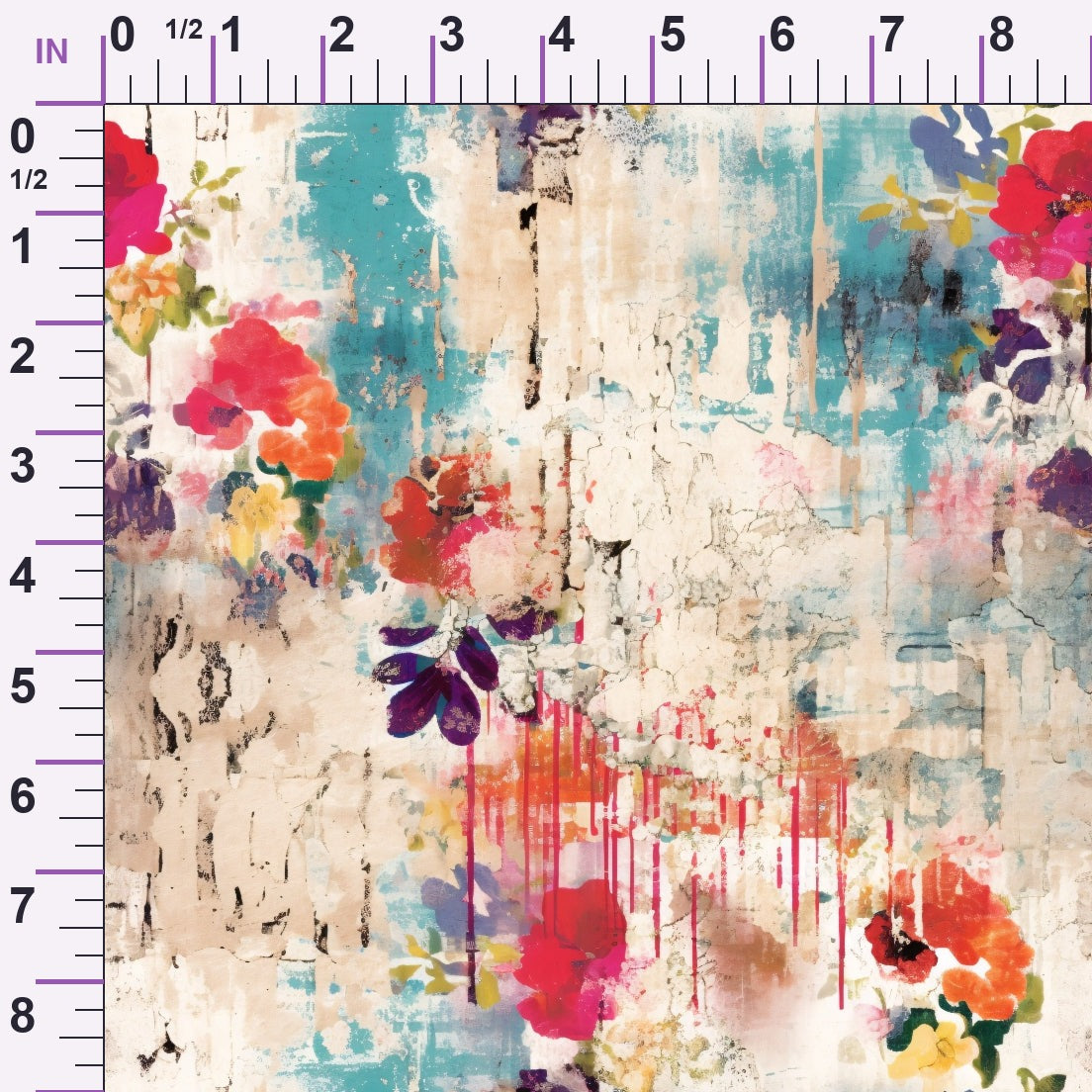 Weathered Blooms Pattern 19 Minky Fabric