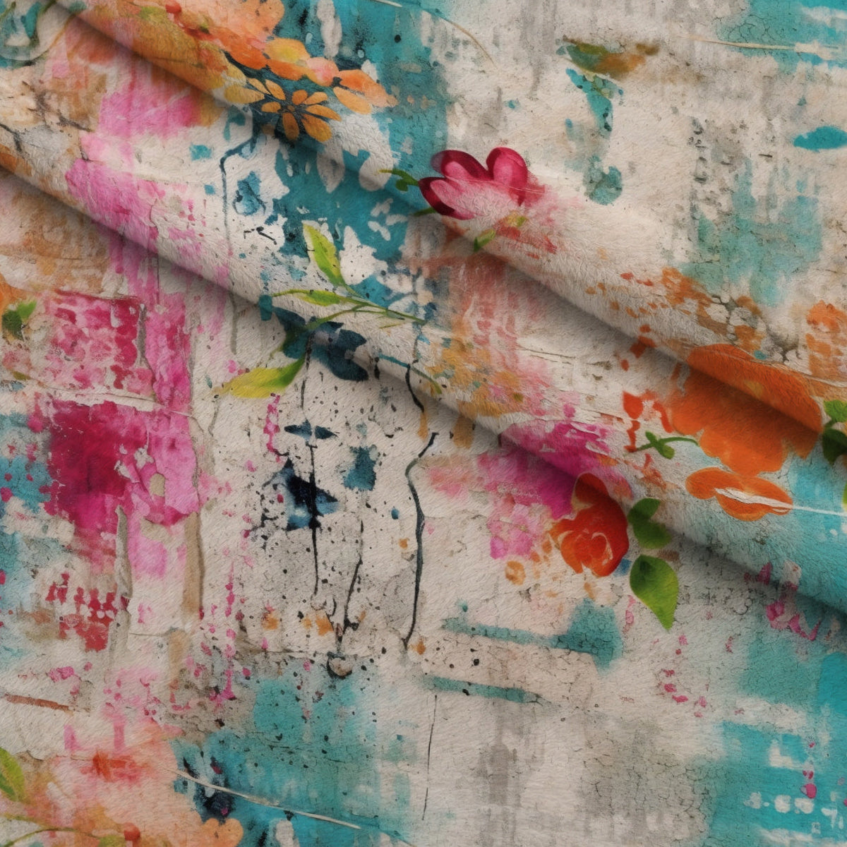 Weathered Blooms Pattern 3 Minky Fabric