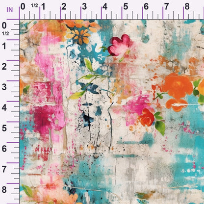 Weathered Blooms Pattern 3 Minky Fabric