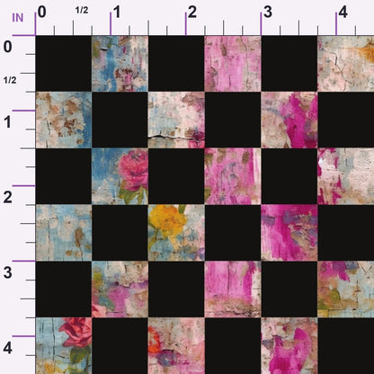 Weathered Blooms Pattern 32 Minky Fabric