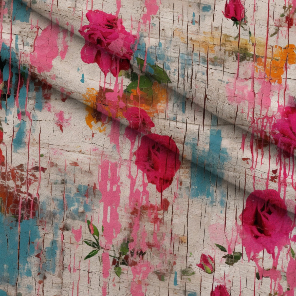 Weathered Blooms Pattern 5 Minky Fabric
