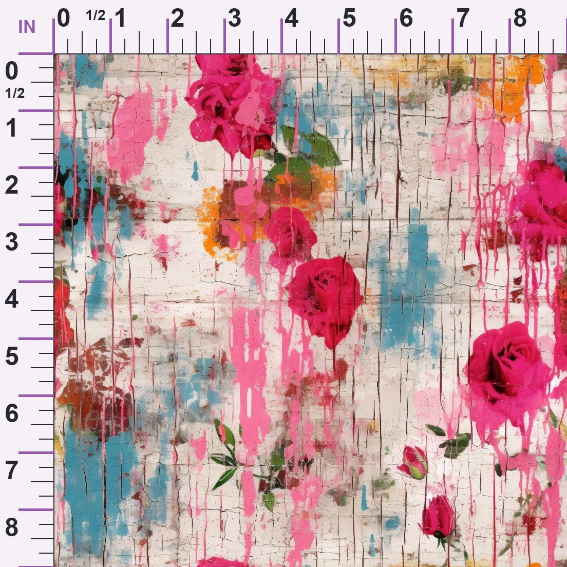 Weathered Blooms Pattern 5 Minky Fabric