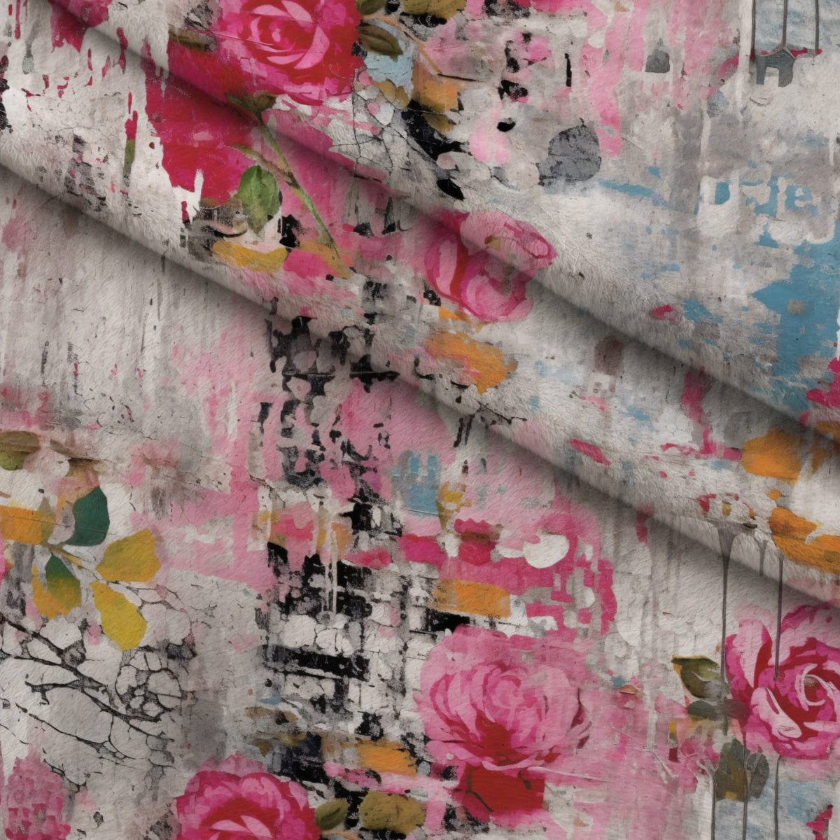 Weathered Blooms Pattern 7 Minky Fabric