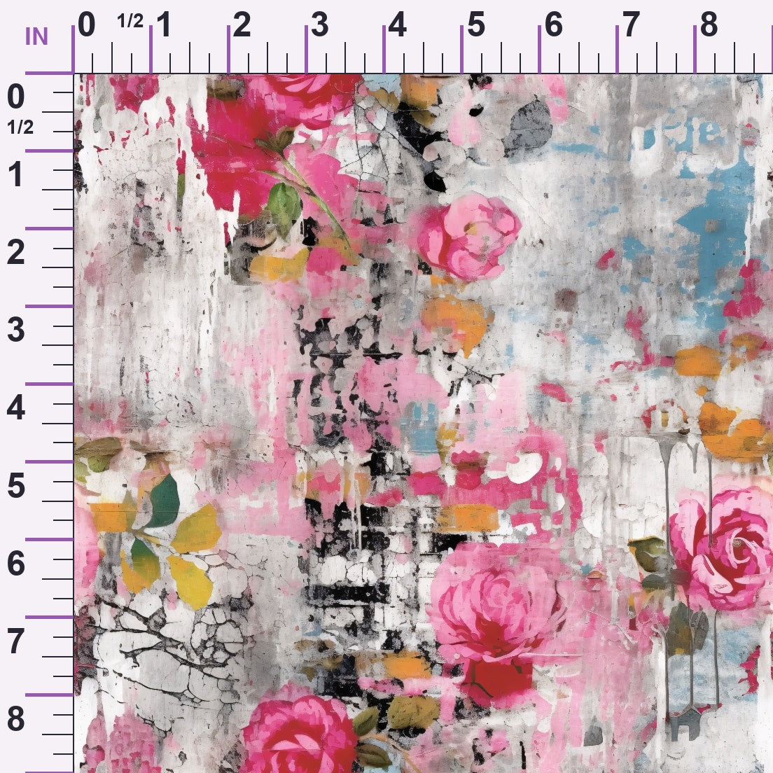 Weathered Blooms Pattern 7 Minky Fabric