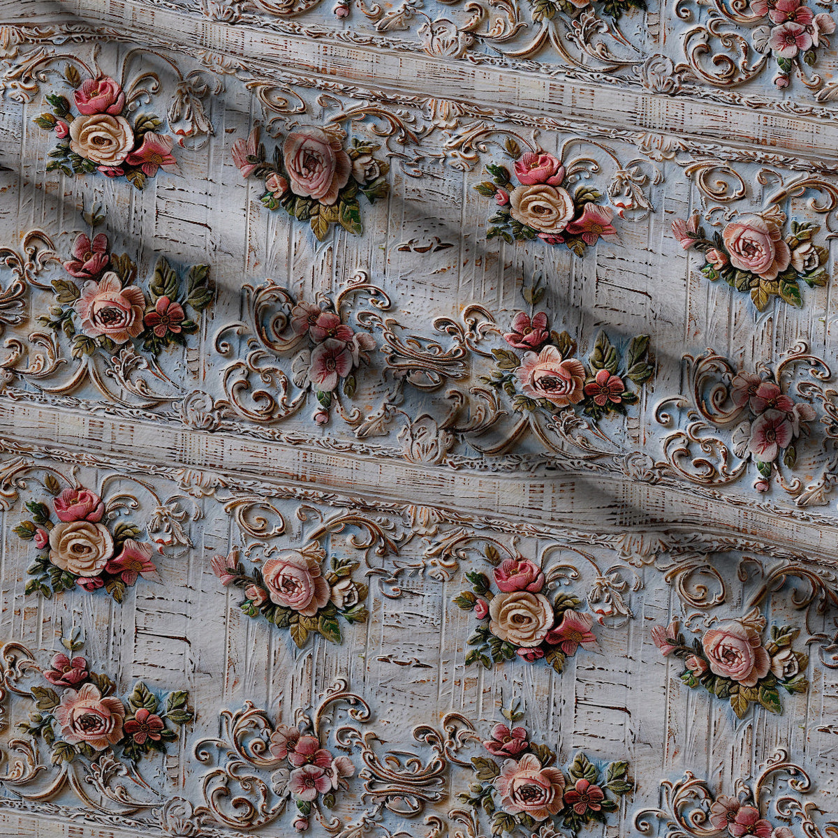 Weathered Filigree Pattern 10 Minky Fabric