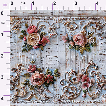 Weathered Filigree Pattern 10 Minky Fabric