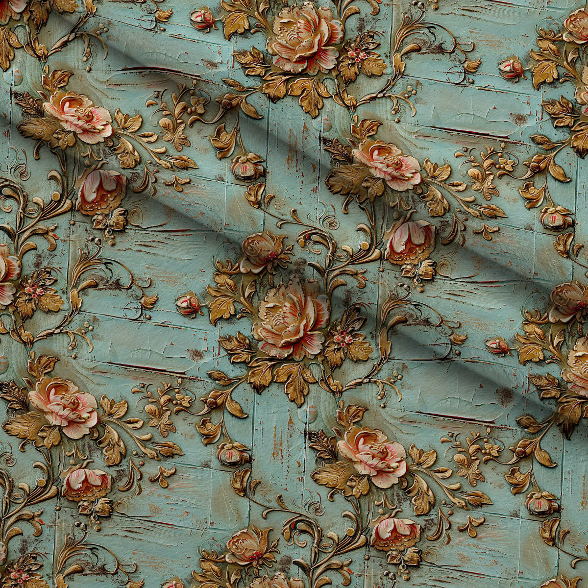 Weathered Filigree Pattern 5 Minky Fabric