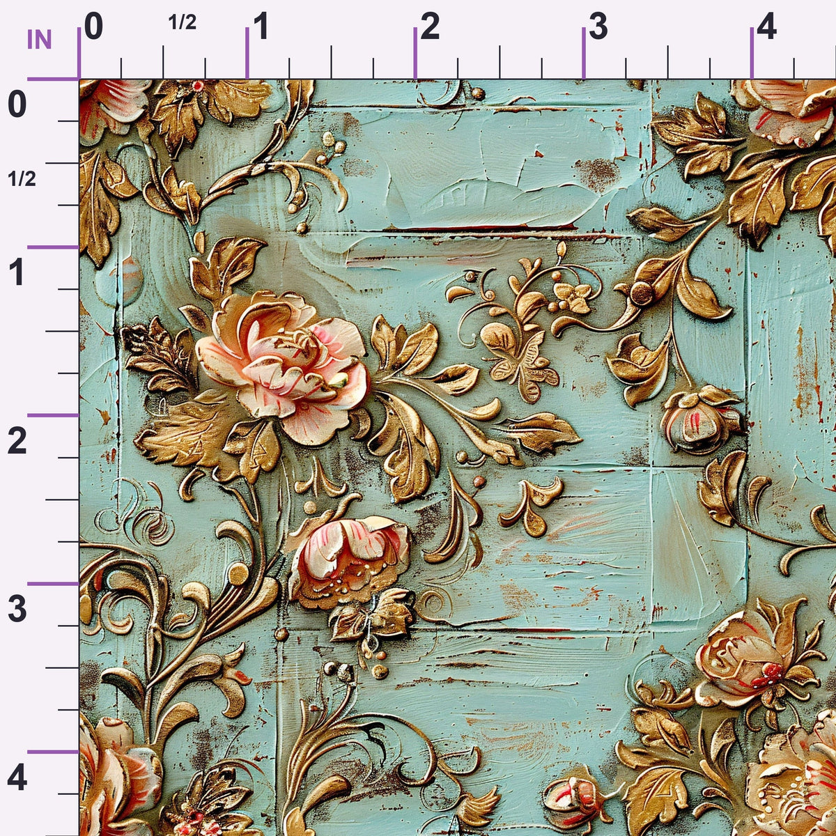 Weathered Filigree Pattern 5 Minky Fabric