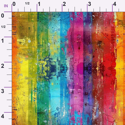 Weathered Spectrum Pattern 9 Minky Fabric