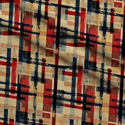 Weathered Tartan Pattern 1 Minky Fabric