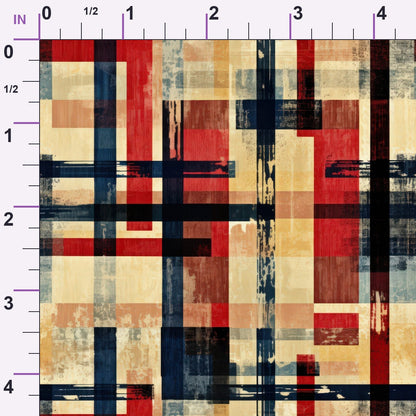 Weathered Tartan Pattern 1 Minky Fabric