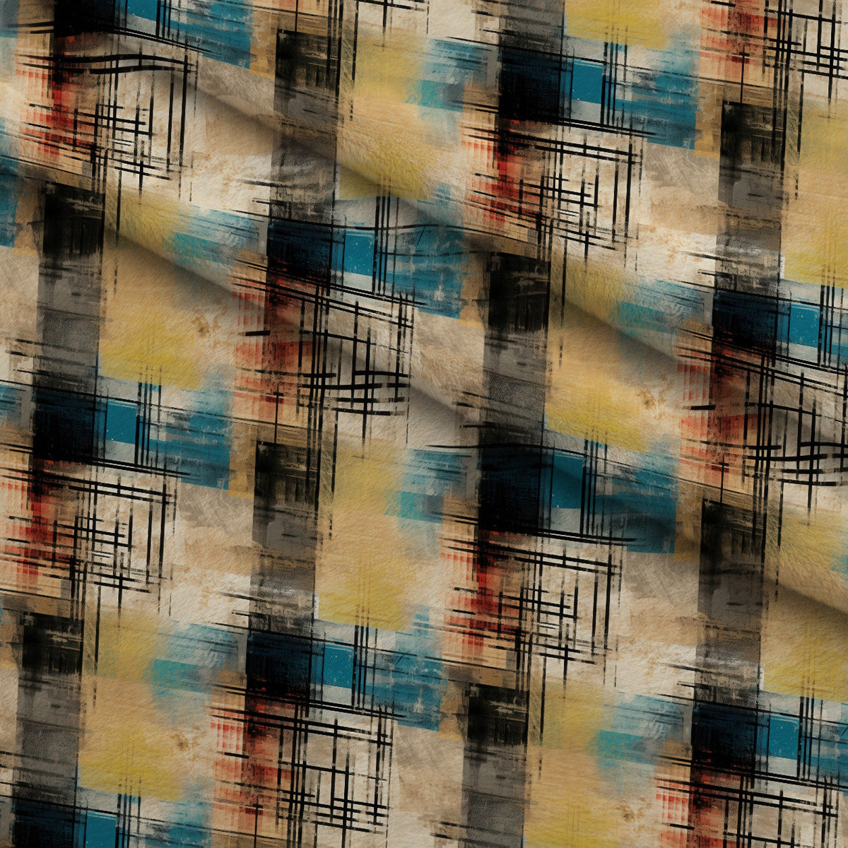 Weathered Tartan Pattern 10 Minky Fabric