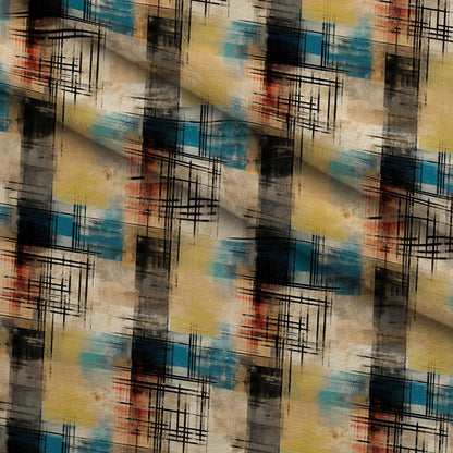 Weathered Tartan Pattern 10 Minky Fabric