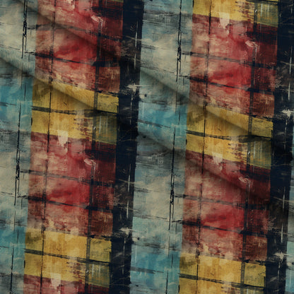 Weathered Tartan Pattern 11 Minky Fabric
