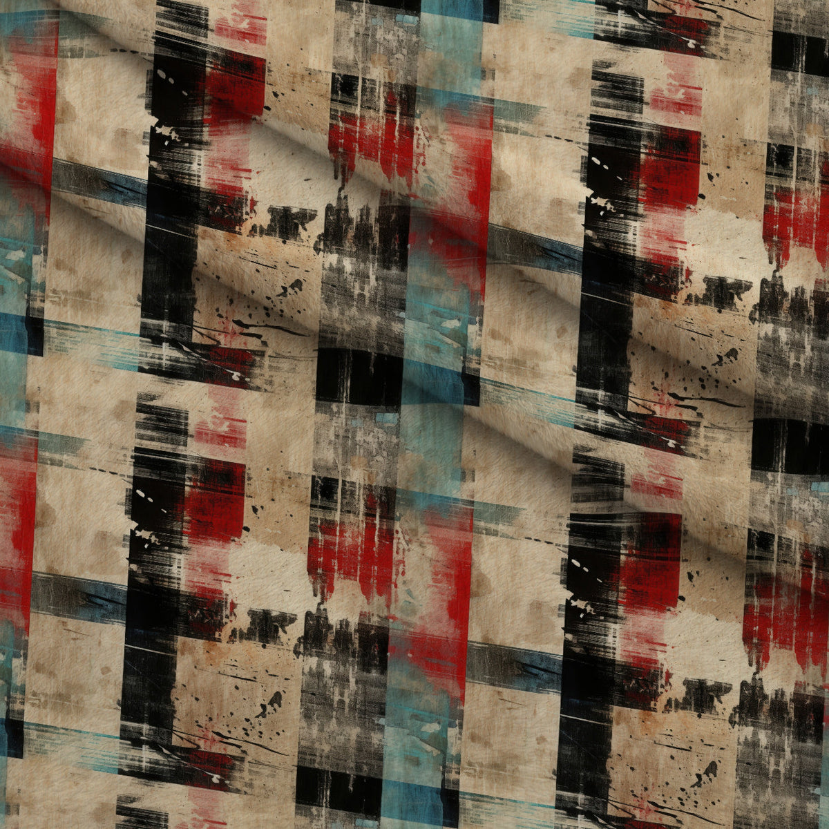 Weathered Tartan Pattern 2 Minky Fabric
