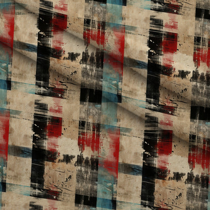 Weathered Tartan Pattern 2 Minky Fabric
