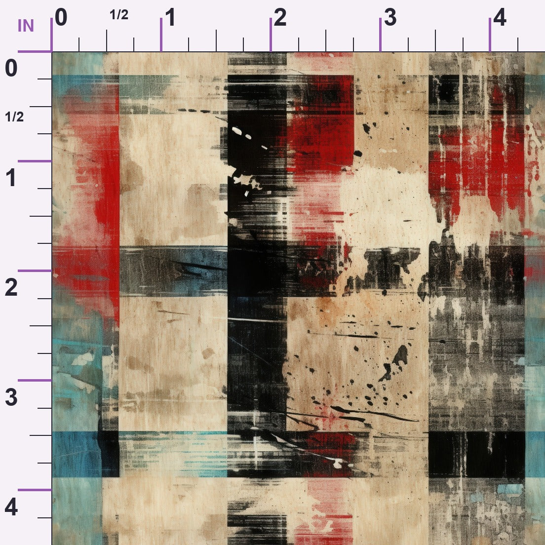 Weathered Tartan Pattern 2 Minky Fabric