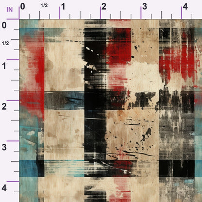 Weathered Tartan Pattern 2 Minky Fabric