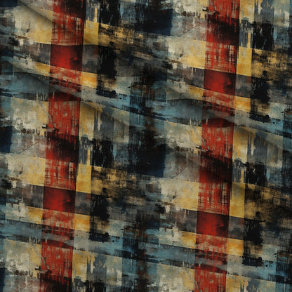 Weathered Tartan Pattern 3 Minky Fabric