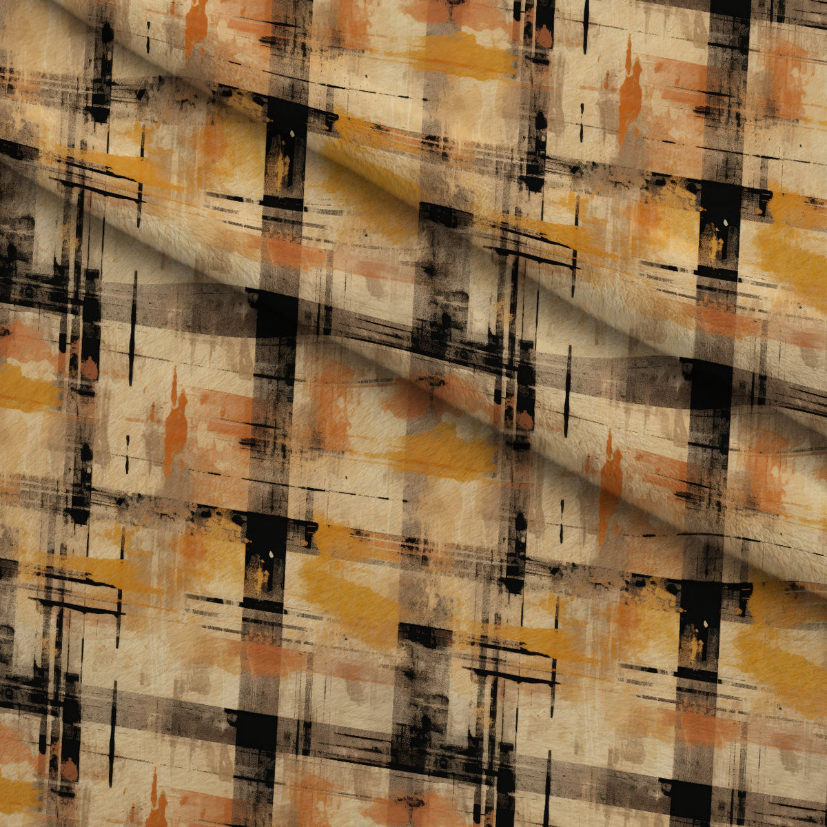 Weathered Tartan Pattern 4 Minky Fabric
