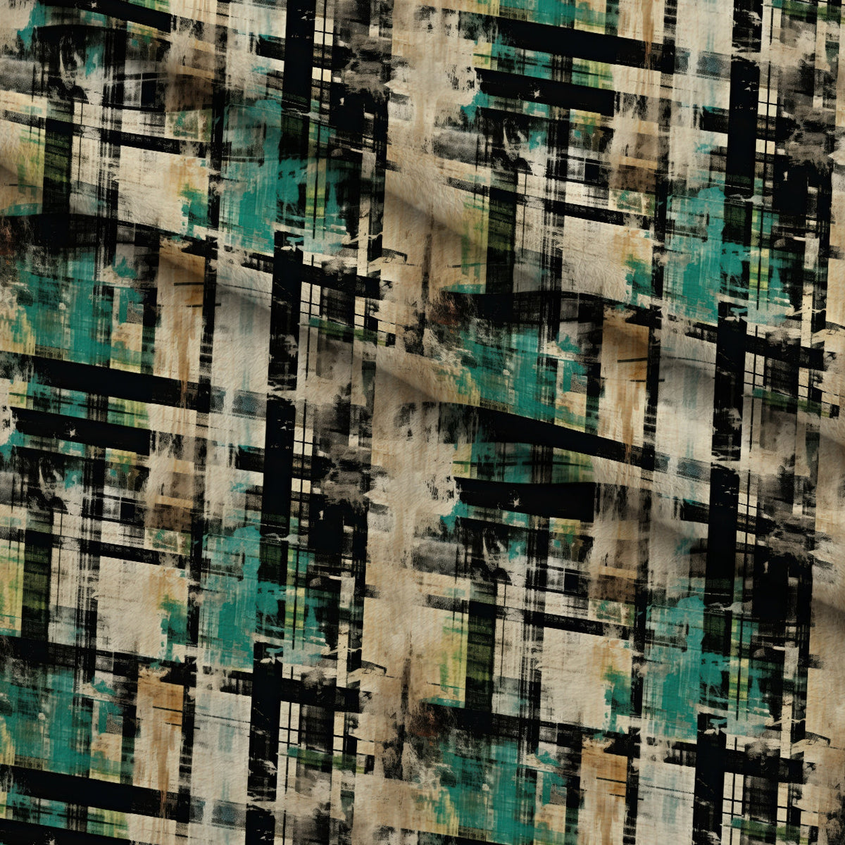 Weathered Tartan Pattern 5 Minky Fabric