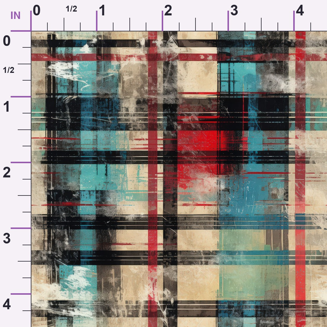 Weathered Tartan Pattern 6 Minky Fabric