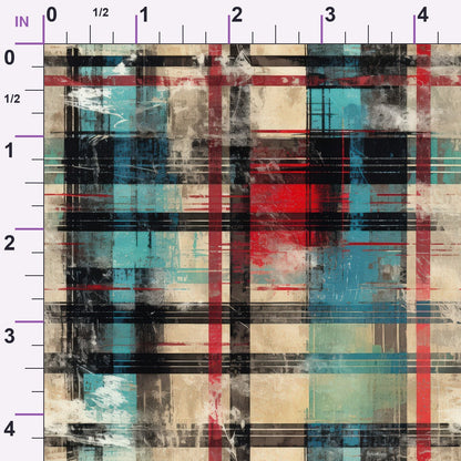 Weathered Tartan Pattern 6 Minky Fabric