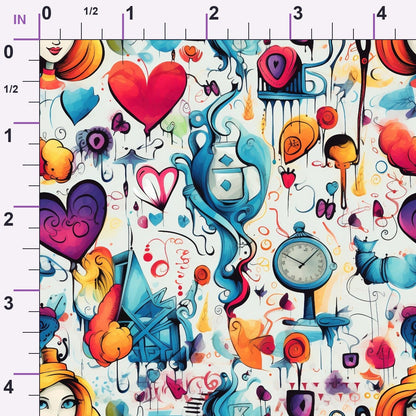 Whimsical Teatime Pattern 11 Minky Fabric