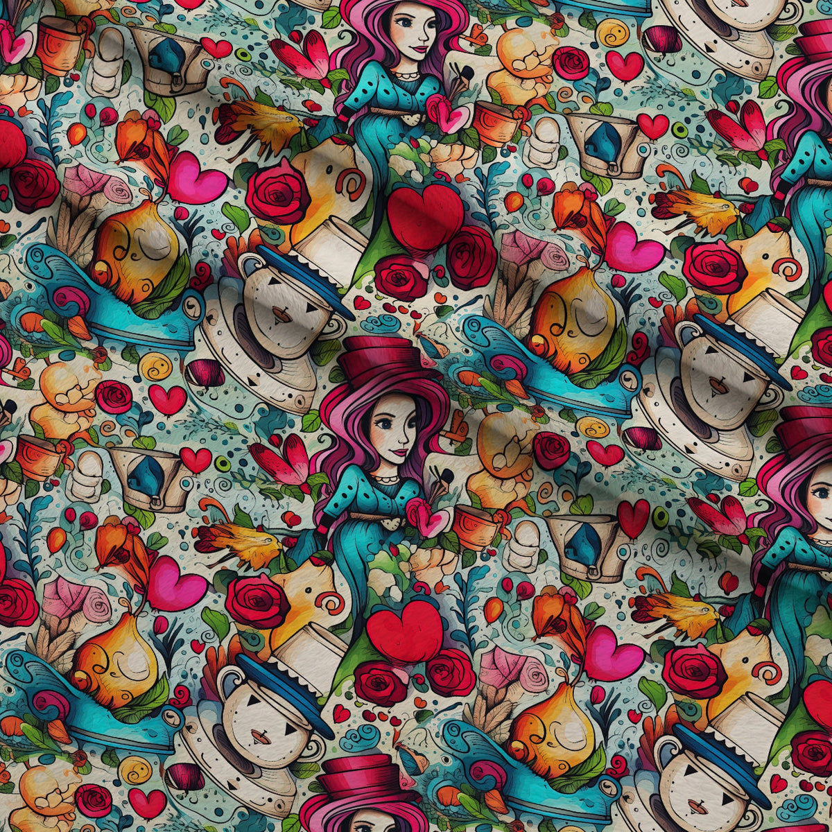 Whimsical Teatime Pattern 6 Minky Fabric