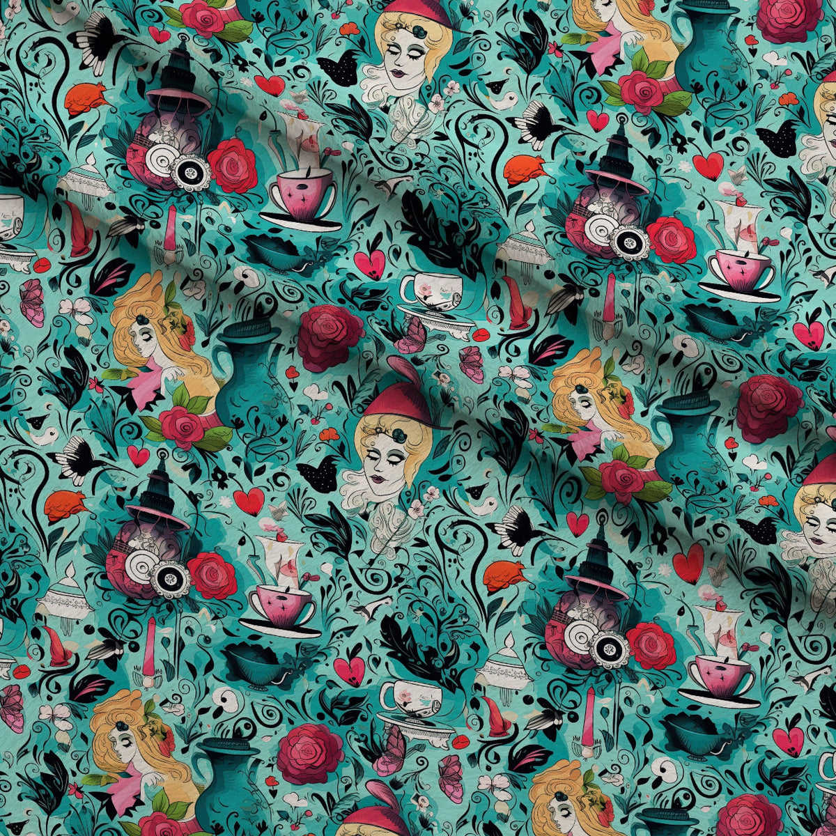 Whimsical Teatime Pattern 8 Minky Fabric