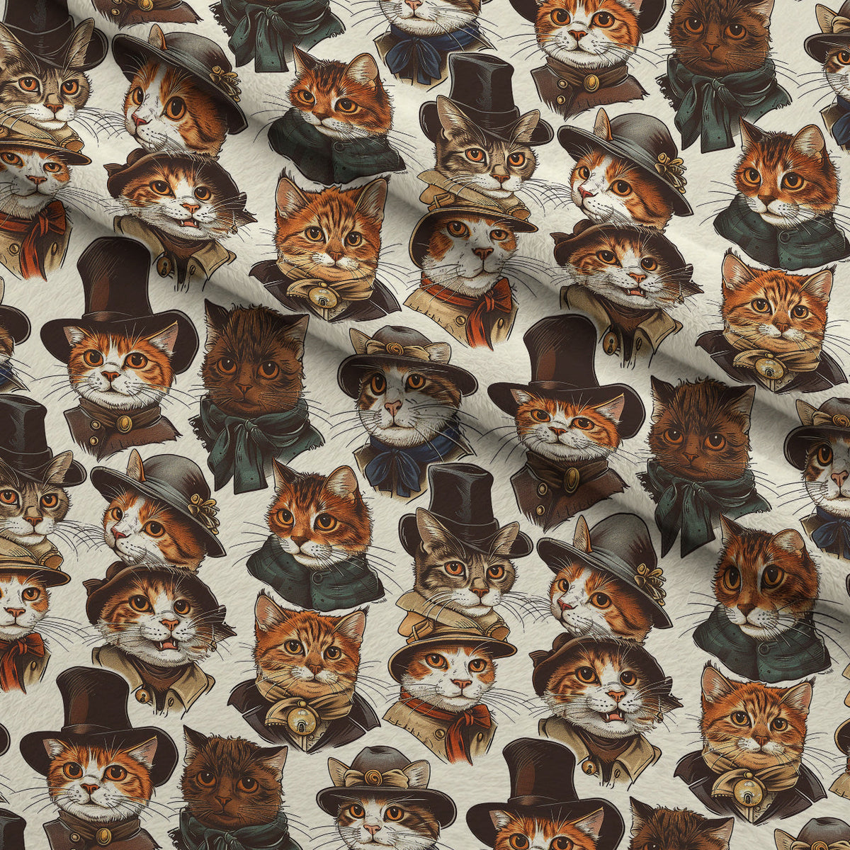 Whiskered Gentry Pattern 1 Minky Fabric