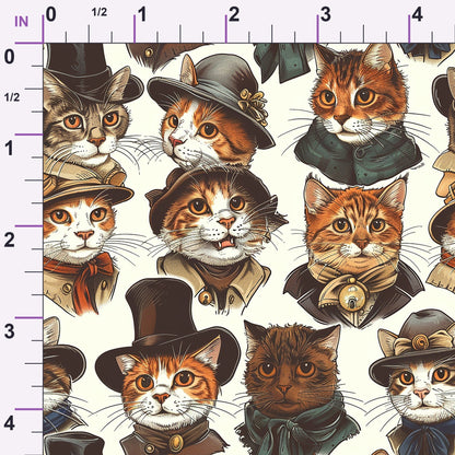 Whiskered Gentry Pattern 1 Minky Fabric