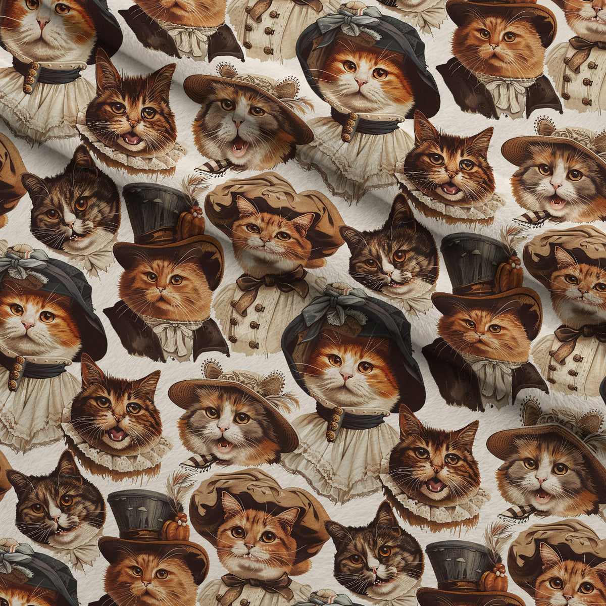 Whiskered Gentry Pattern 2 Minky Fabric