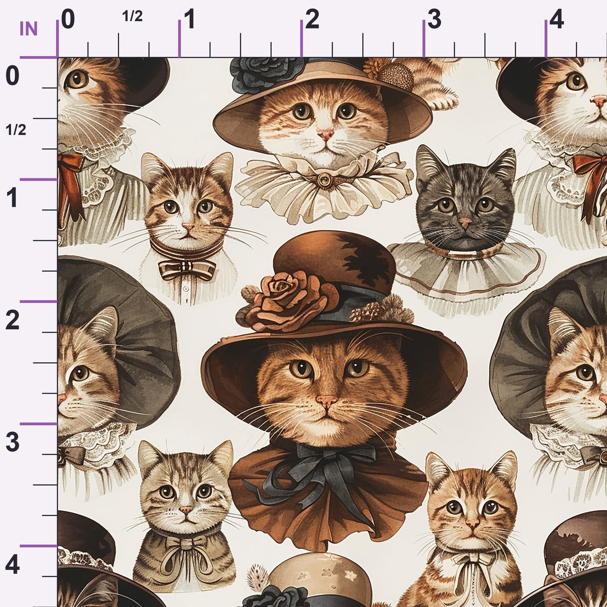 Whiskered Gentry Pattern 4 Minky Fabric
