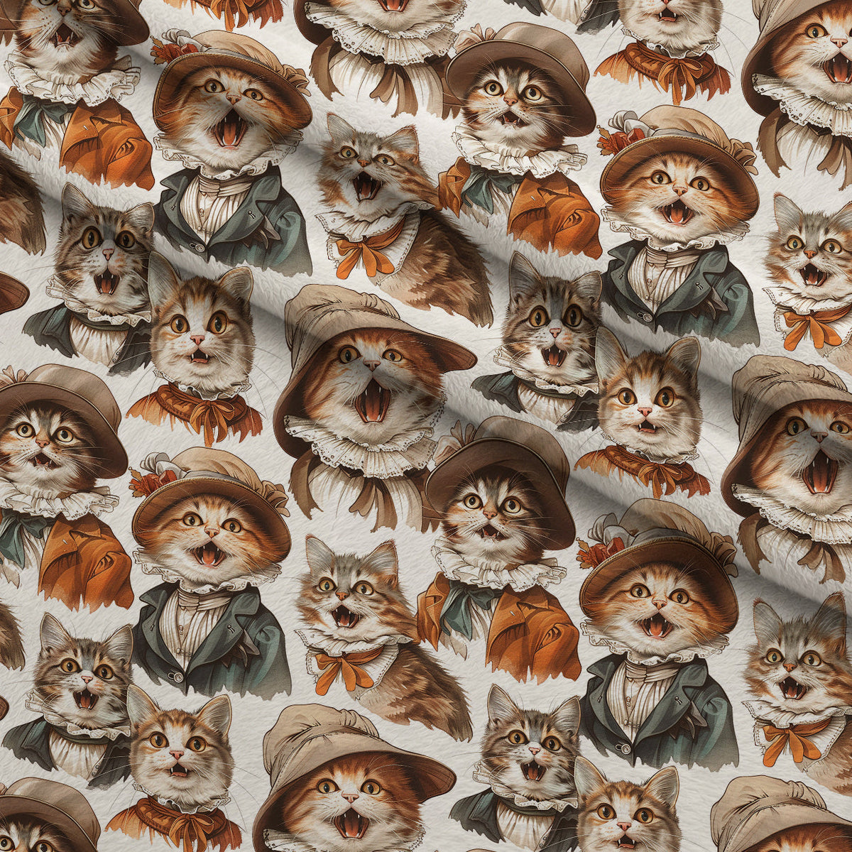 Whiskered Gentry Pattern 6 Minky Fabric