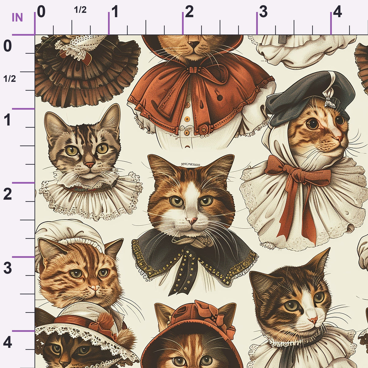 Whiskered Gentry Pattern 7 Minky Fabric