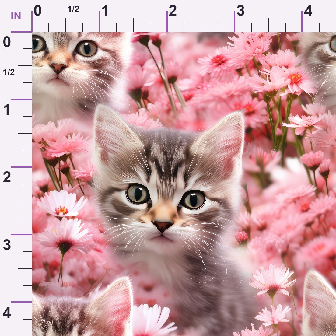 Whiskers and Blossoms Pattern 10 Minky Fabric