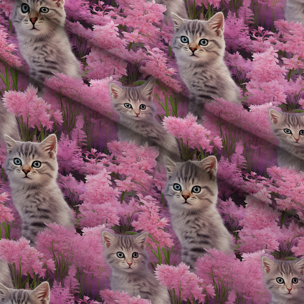 Whiskers and Blossoms Pattern 12 Minky Fabric