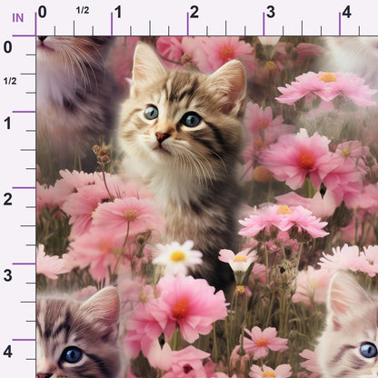 Whiskers and Blossoms Pattern 6 Minky Fabric
